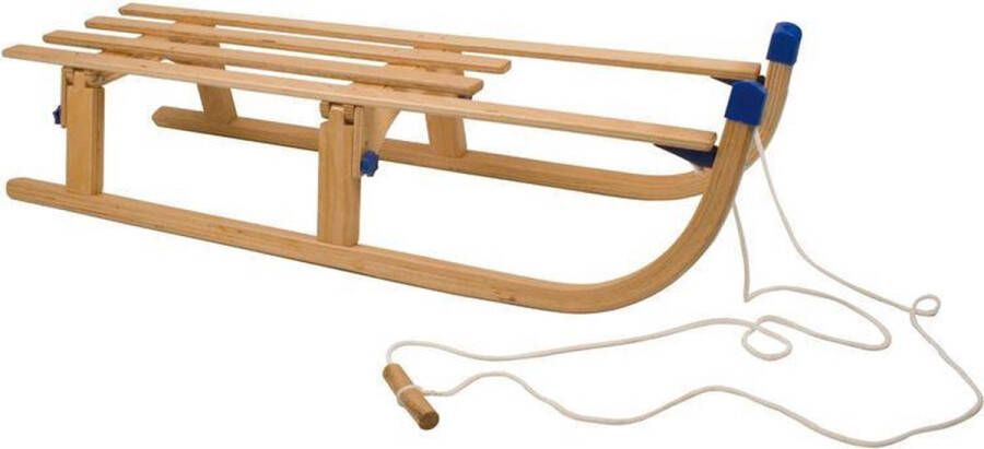 Nijdam Slede hout opklapbaar 110cm (houten slee) met touw