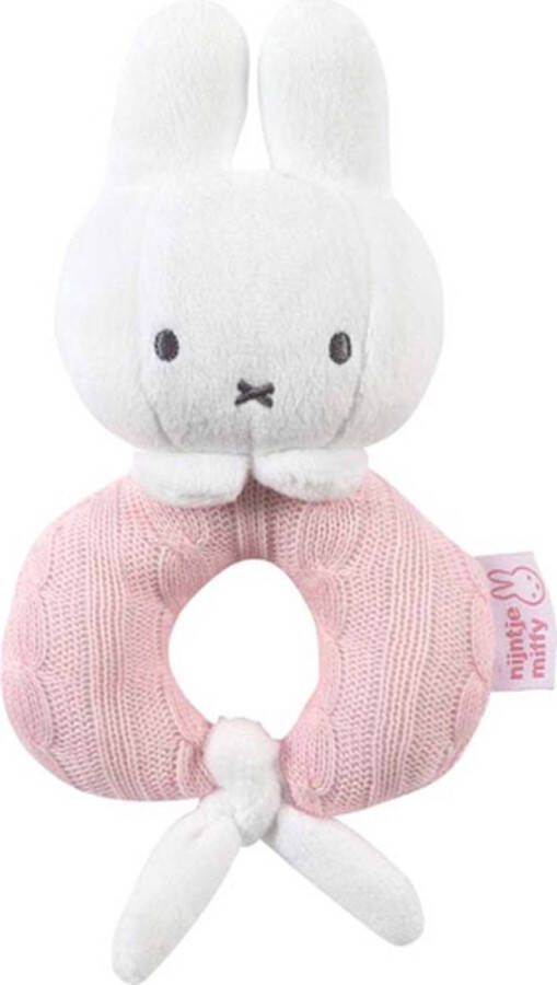 Nijntje Rammelaar Pluche Knuffel (Roze) 20 cm {Baby Jongens Meisjes Speelgoed Spelen en ontdekken pluche rammenlaar}