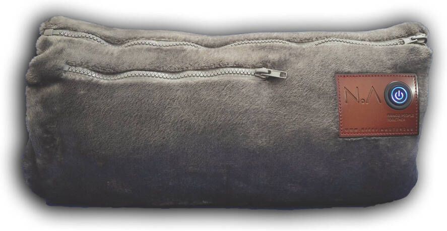 Nikki Amsterdam Nikki.Amsterdam The.Wrap Grey Grijs Draadloos Incl. 10.000 mAh Powerbank Warmte Kussen 3 functies Nekkussen Handwarmer Zitkussen Lendenkussen Lendenrol Kruik Gebruiksduur: tot 14 uur