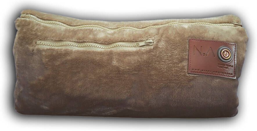 Nikki Amsterdam The.Wrap Taupe Bruin Draadloos Incl. 10.000 mAh Warmte Kussen 3 functies Nekkussen Handwarmer Zitkussen Lendenkussen Lendenrol Kruik Gebruiksduur: tot 14 uur