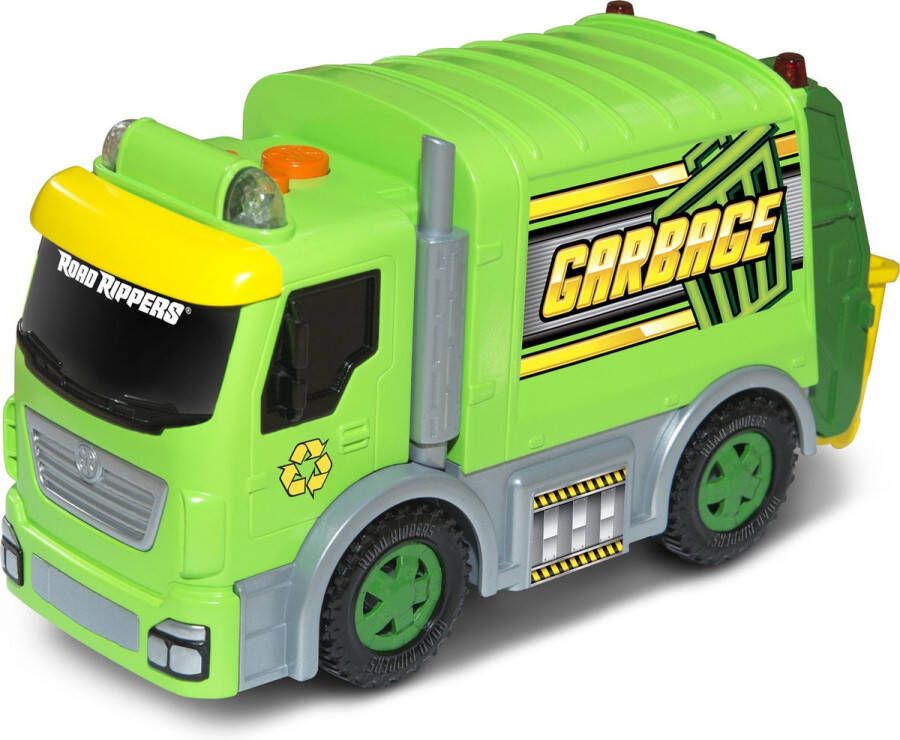NIKKO – Road Rippers City – Gemotoriseerde Speelgoedauto – Werkvoertuig met Licht & Geluid – Vuilniswagen