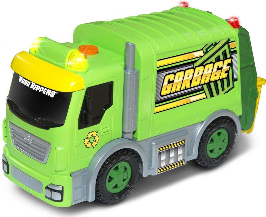 NIKKO – Road Rippers City – Gemotoriseerde Speelgoedauto – Werkvoertuig met Licht & Geluid – Vuilniswagen