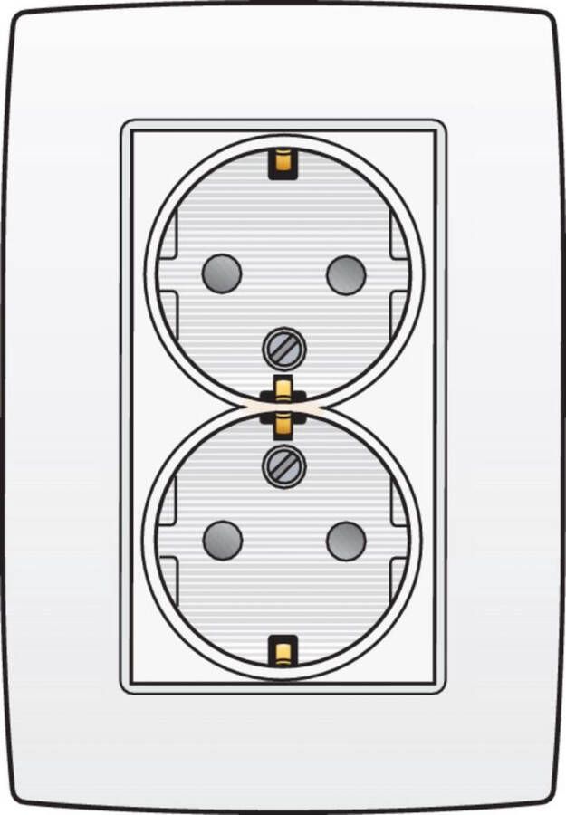 Niko originele Wandcontactdoos (WCD schakelmateriaal) 101-67835 E36HT