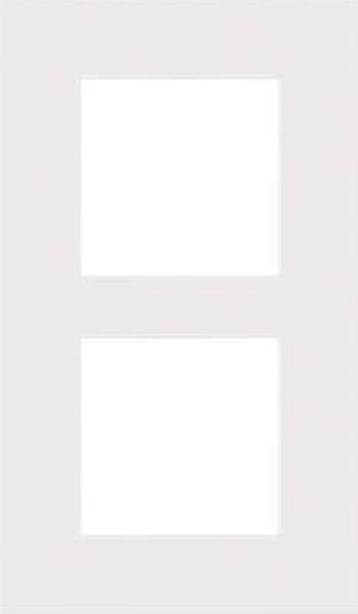 Niko Tweevoudige afdekplaat met 60 mm verticale centerafstand Pure steel white