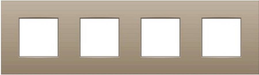 Niko viervoudige afdekplaat 71mm centerafstand Intense Bronze (123-76400)