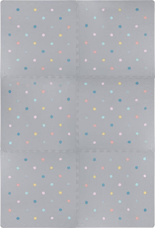 NilaFee Collection NilaFee Speelmat Dikke Foam 1 5 cm Opbergtas Veilig voor baby's Speelkleed Puzzelmat 1 8 x 1 2 m Uitbreidbaar Waterafstotend Anti Slip Vloerpuzzel Grijs Stippen Duurzaam