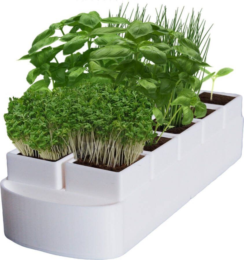 Nillie Kweekbak Wit Zelfbewatering Zaaitray Moestuin Zaailing starter Vensterbank decoratie