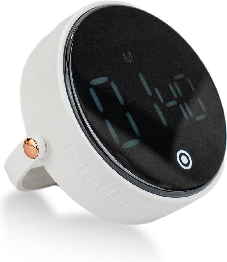 Nimma Kookwekker Digitale Keukenwekker Magnetisch Incl. Timer en Stopwatch Draaiknop Led Wit