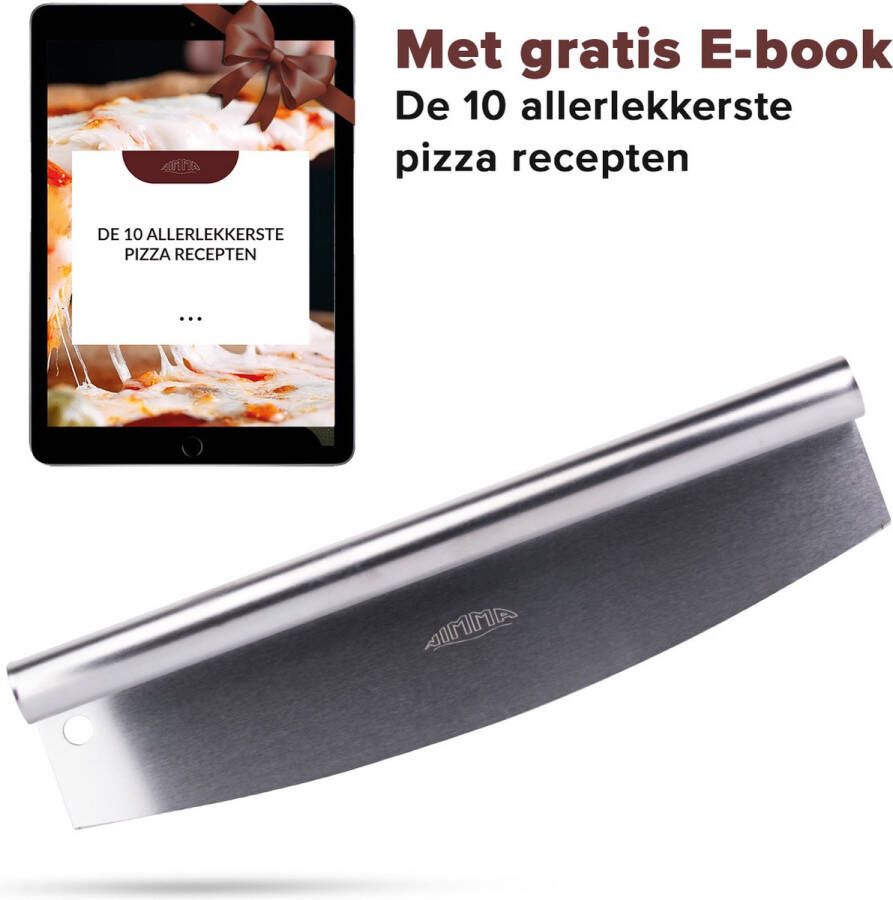Nimma Pizzasnijder Wiegemes Pizzames Pizza Cutter Incl. E-Book RVS
