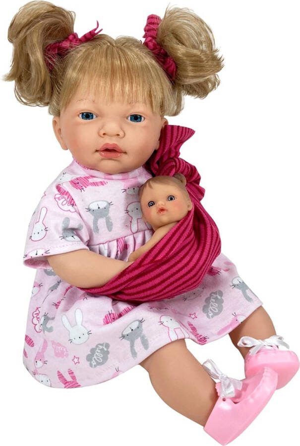 Nines d Onil Nines d Onil Babypop Alika Blank Blond Roze 40 cm