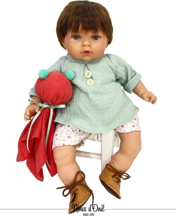 Nines d Onil Nines d Onil Babypop Lucas Lichtgroen 45 cm