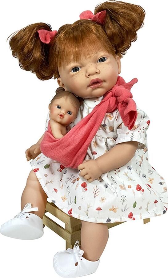 Nines D'Onil Nines d Onil Babypop Alika Blank Rood 40 cm