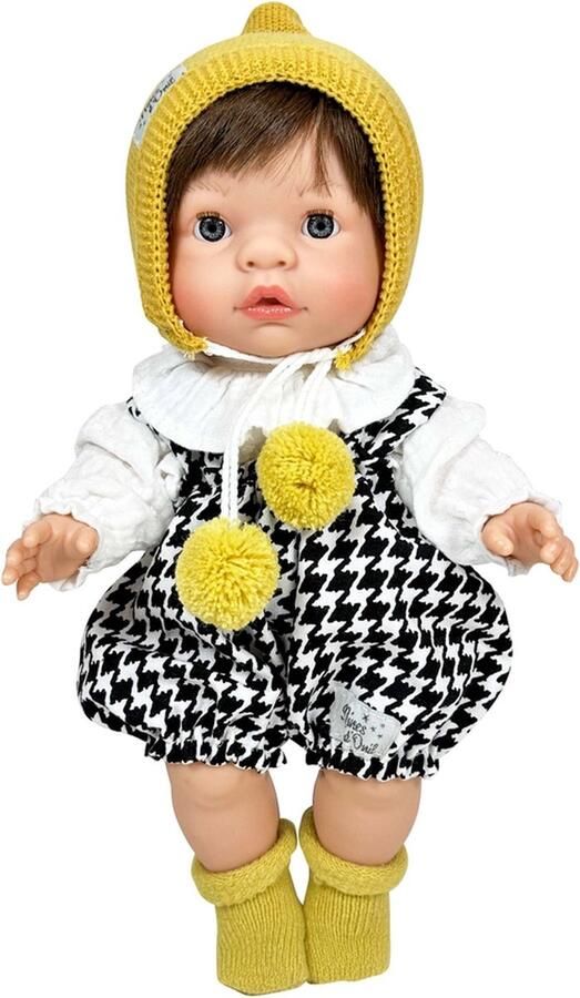Nines D'Onil Nines d Onil Babypop Blank Jongetje met Bruin Haar Geel 37 cm