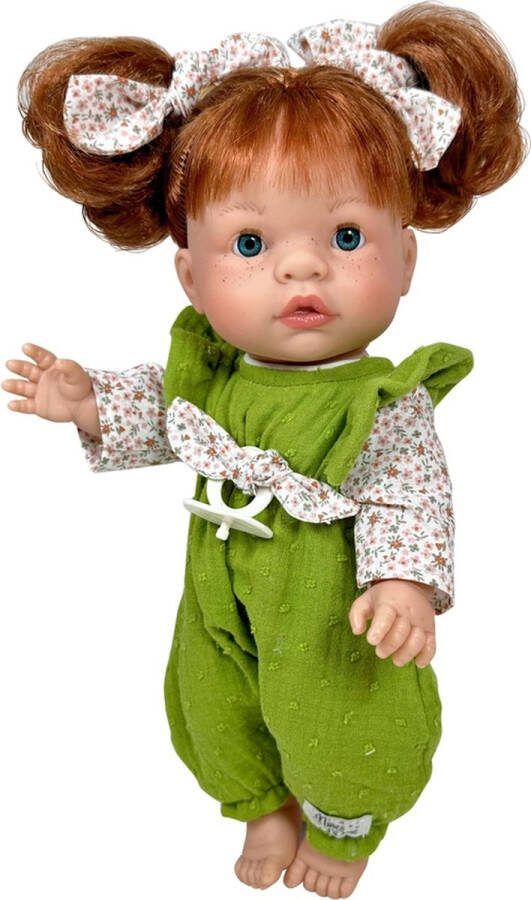 Nines D'Onil Nines d Onil Babypop Blank Meisje met Rood Haar Groen 37 cm