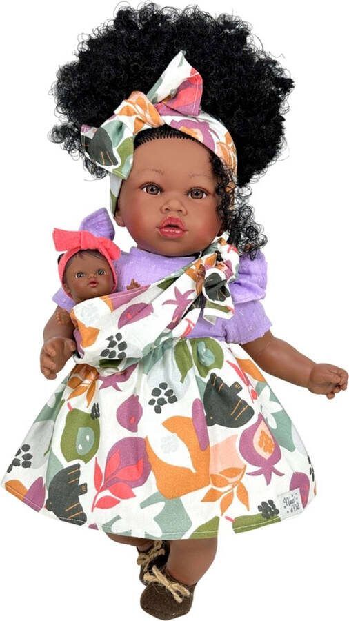 Nines D'Onil Nines d Onil Babypop Maria Paars 45 cm