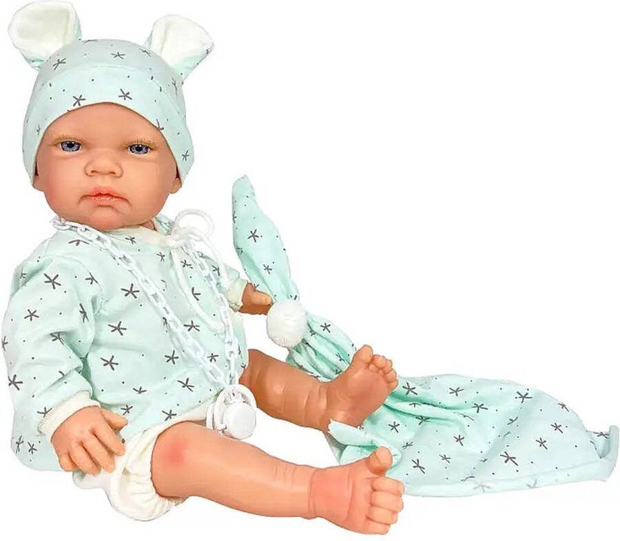Nines D'Onil Nines d Onil Babypop Rubi Dekentje Jongen 45 cm