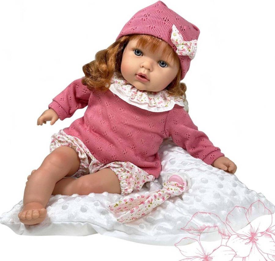 Nines D'Onil Nines d Onil Babypop Tita Roze Rood 45 cm
