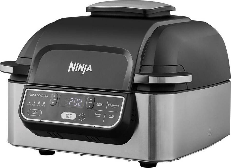 Ninja AG301EU Airfryer XXL 2-in-1 Grill & Hetelucht Friteuse 5 7 liter Grijs Zwart