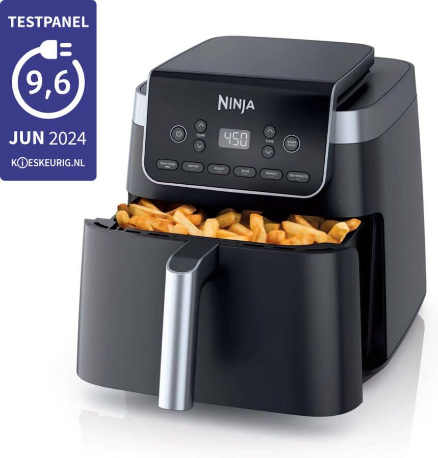 Ninja Airfryer XXL Max Pro 6.2 liter 6 Kookprogramma&apos;s in Hoogte Verstelbare Plaat 2024 Model AF180EU