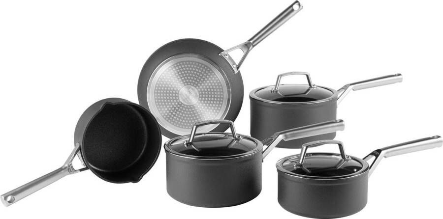 Ninja Foodi C35000EU Zerostick Pannenset 5 delige kookset Zwart Geschikt voor alle warmtebronnen inclusief gas inductie en oven