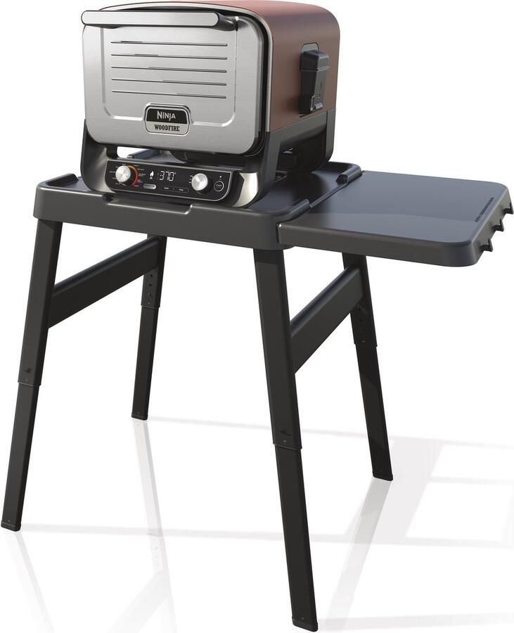 Ninja Woodfire Officiële Standaard met Zijtafel In Hoogte Verstelbaar Geschikt voor Woodfire Oven en BBQ's OG701EU OG850EU OG901EU en OO101EU