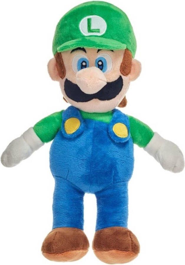 Nintendo Luigi Super Mario Bros Pluche Knuffel 30 cm {Mario Luigi Peach Toad Donkey Kong Bowser Yoshi Mario Odyssey Mario Party Super Mario Bros}