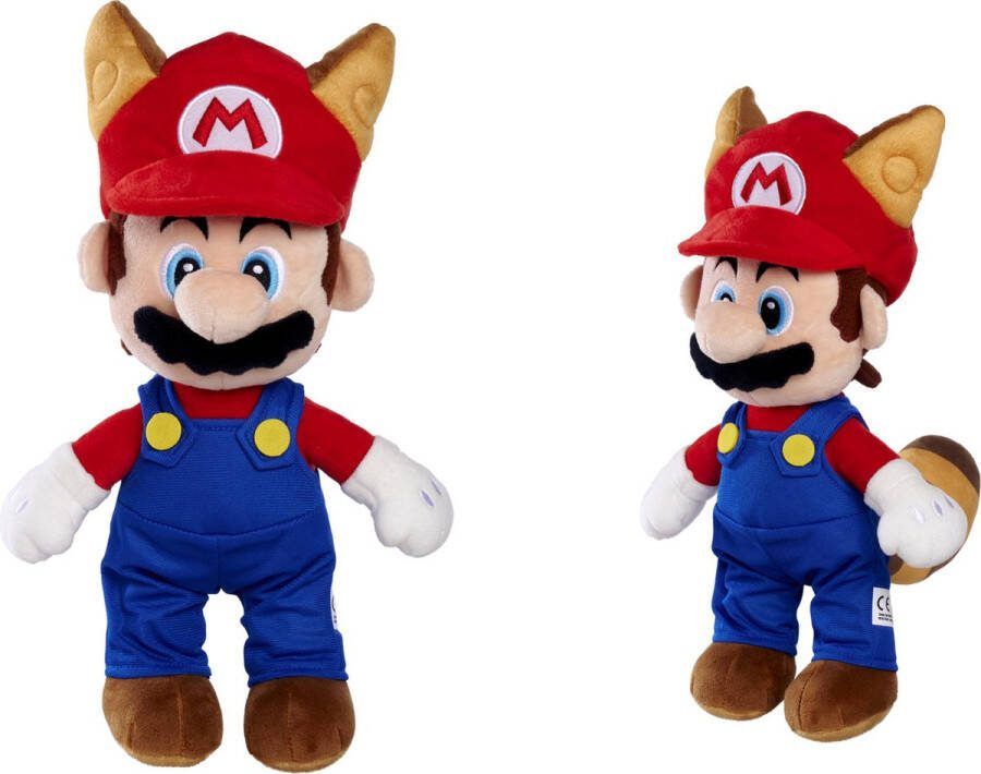Nintendo Super Mario Racoon Wasbeer 30cm Knuffel Pluche