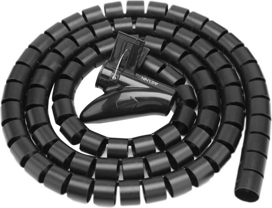 Ninzer Flexibele Spiraalband Kabelspiraal Kabel Beschermer Kabelslang 28mm Organiseer en bescherm je kabels 1.5 meter