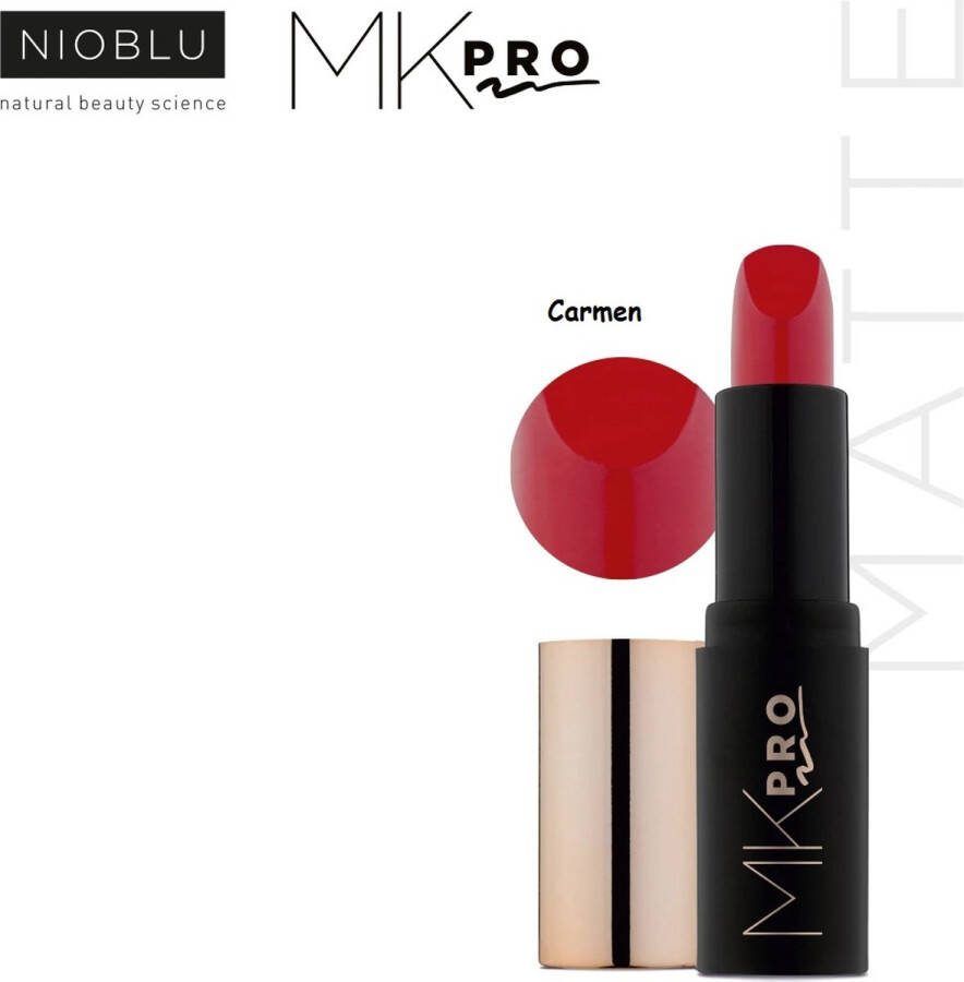 NIOBLU MKpro Hydrating Matte Lipstick Carmen
