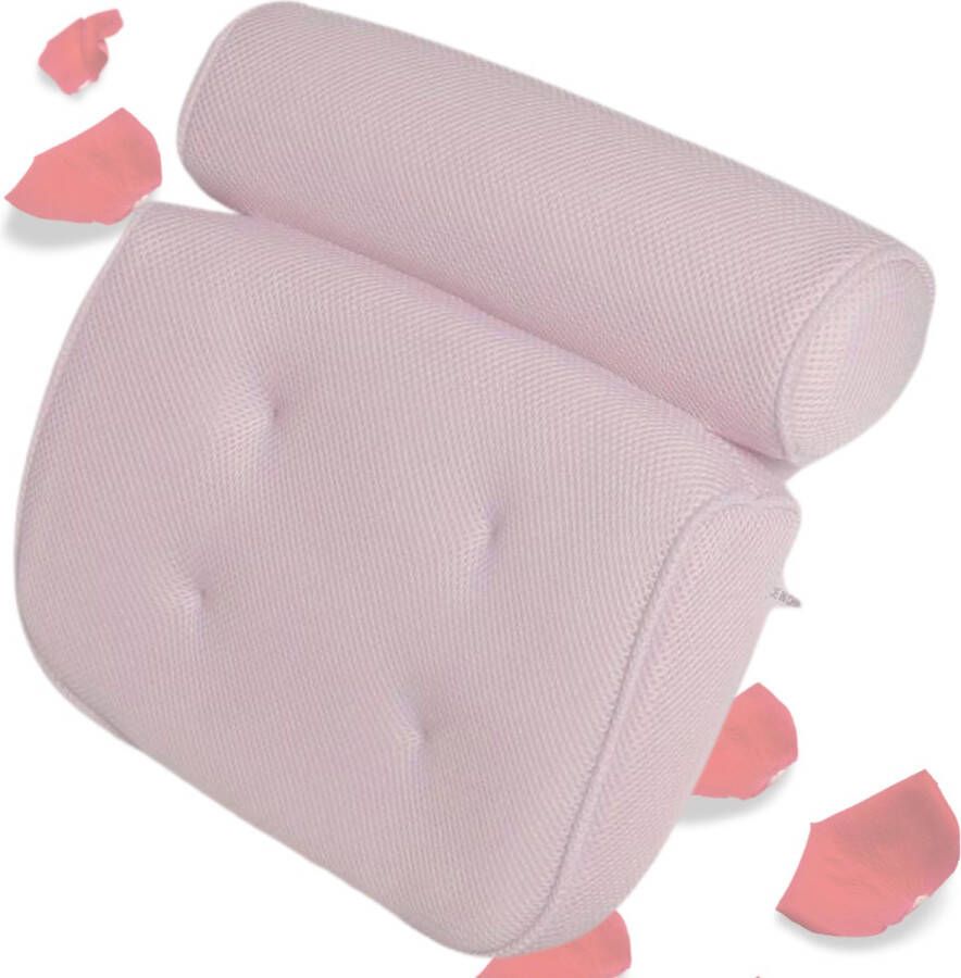 Nivard Badkussens Voor In Bad Badkussen Hoofdsteun Bad Nekkussen Bad Antislip Spa Kussen Jacuzzi Accessoires Roze
