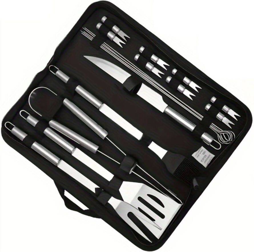 Nivard Barbeque Set Barbecueset Barbecue Barbecues BBQ Tangenset Vleeset Accessoires Zomer 19 stuks
