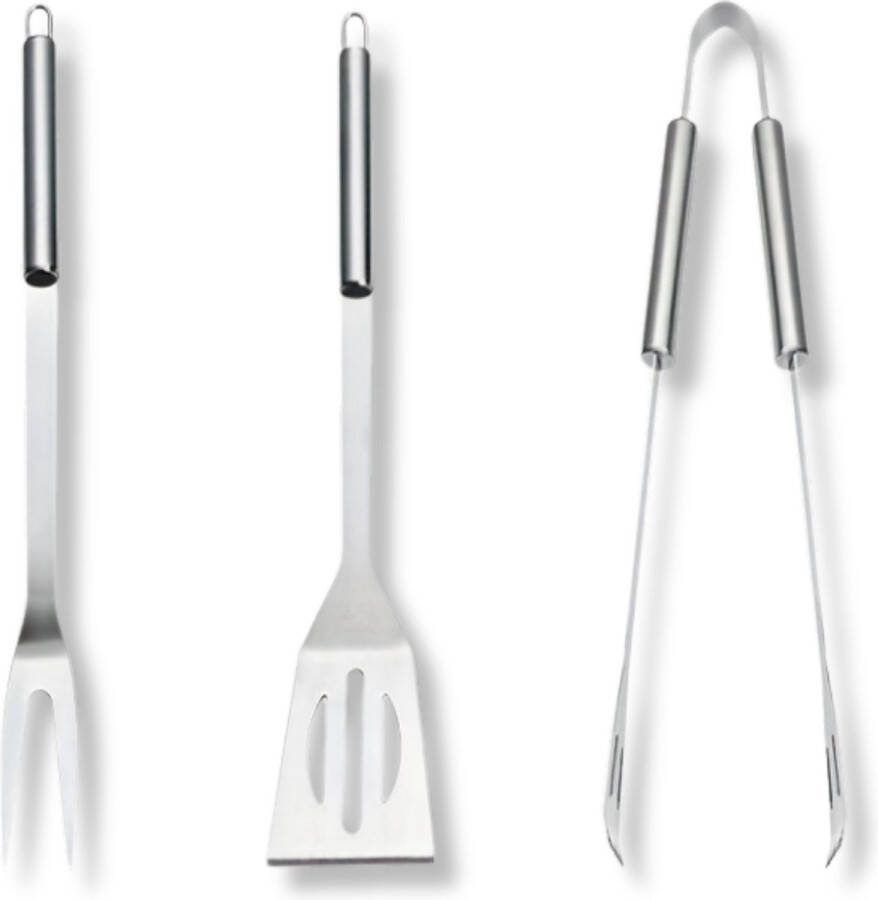 Nivard Barbeque Set Barbecueset Barbecue Barbecues BBQ Tangenset Vleeset Accessoires Zomer Driedelig 3 stuks