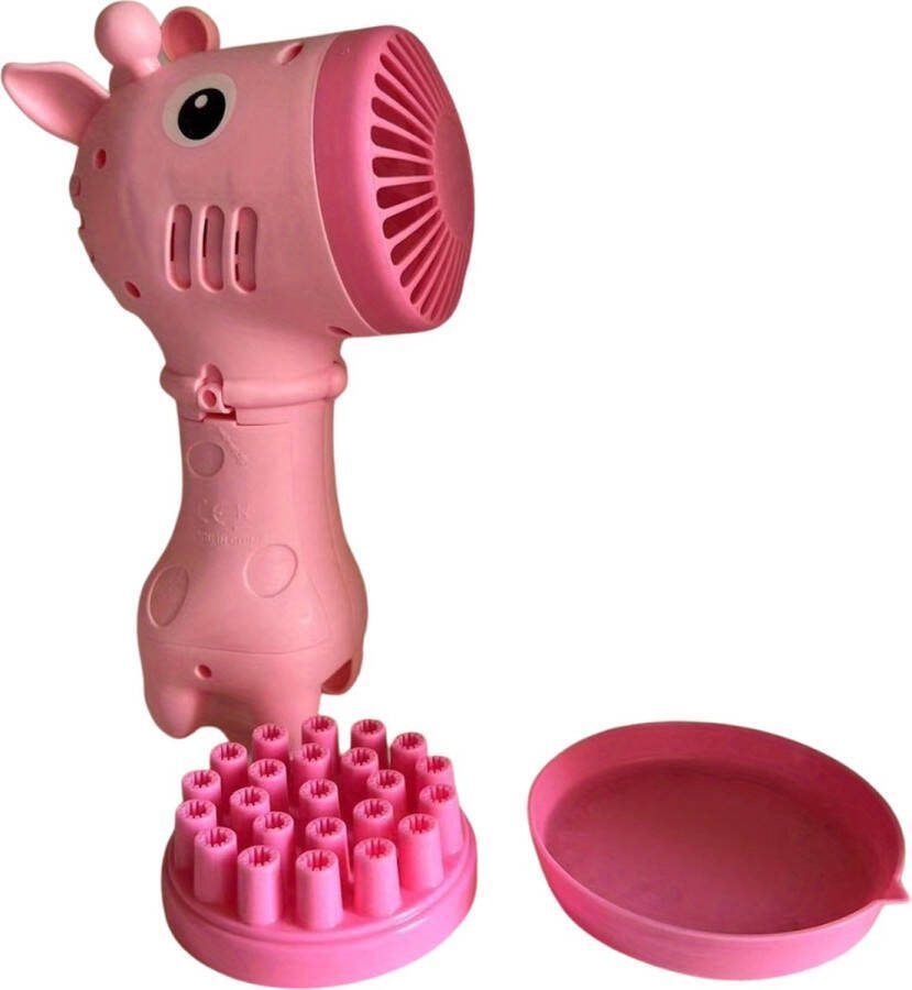 Nivard Bellenblaas Pistool Bellenblazer Bellenblaas Speelgoed Bubble Blaster Bellenblaasmachine Speelgoed Giraffe Roze