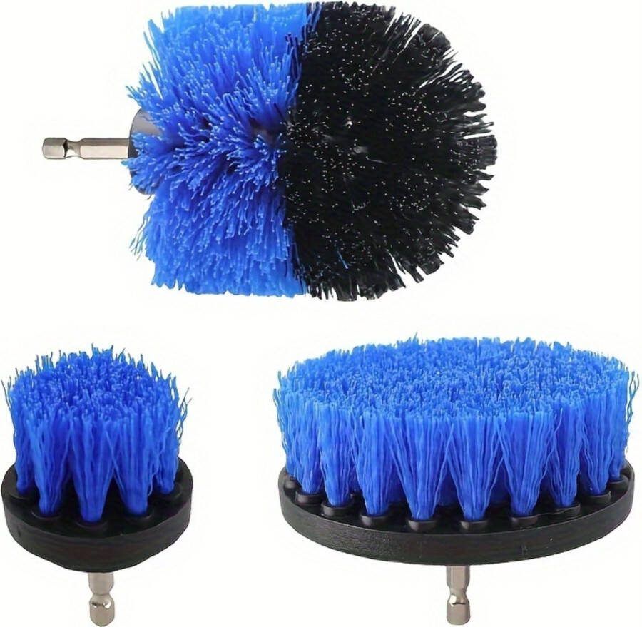 Nivard Boorborstel Reinigingsborstel Boormachine Borstelset Voor Boormachine Borstelset 3 Stuks Blauw