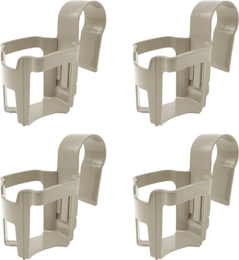 Nivard Drijvend Dienblad Bekerhouder Zwembad Jacuzzi Drankhouder Drijvende Bar Drijvende Drankhouder Khaki 4 Stuks