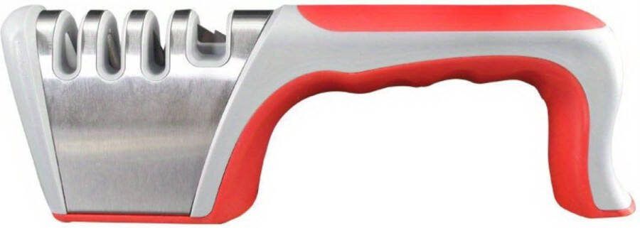 Nivard Elektrische Messenslijper Elektrisch Messenslijpmachine Doortrekslijper Slijpsteen Knife Sharpener Sharpening Stone Electric Knife Sharpener 4 In 1 Rood