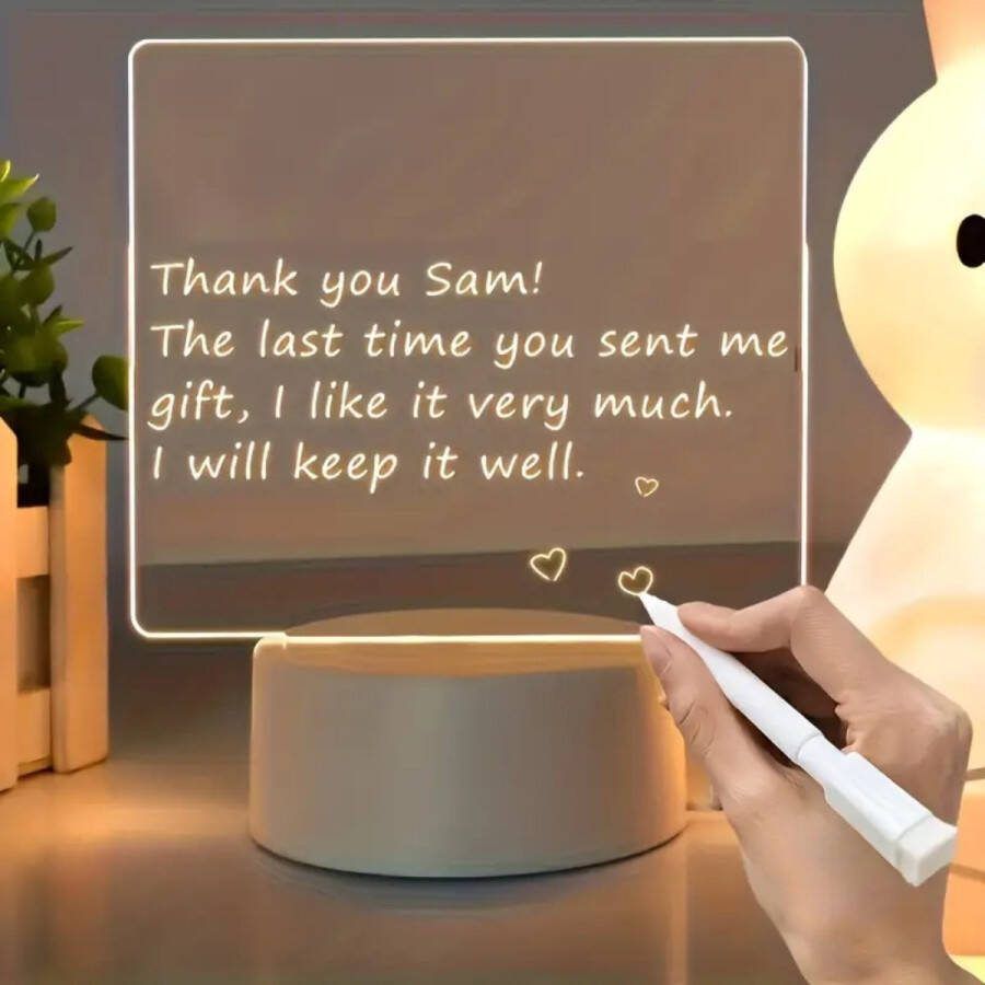 Nivard Led Notitiebord Led Bord Tekst Schrijfbord Valentijn Cadeautje Voor Haar- Bureau Decoratie Kamer Aesthetic Lang