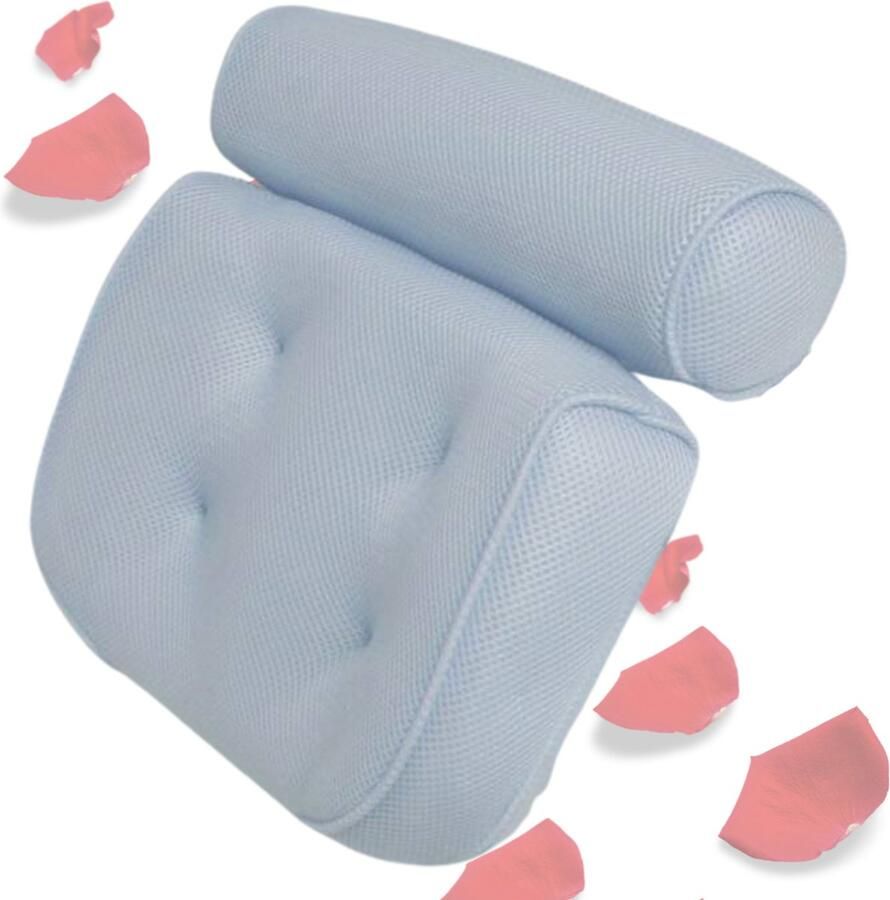 Nivard Badkussens Voor In Bad Badkussen Hoofdsteun Bad Nekkussen Bad Antislip Spa Kussen Jacuzzi Accessoires Blauw
