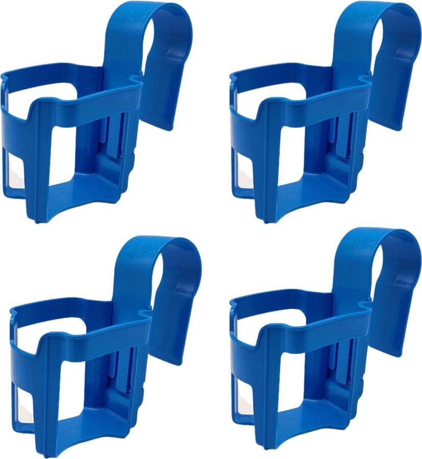 Nivard Drijvend Dienblad Bekerhouder Zwembad Jacuzzi Drankhouder Drijvende Bar Drijvende Drankhouder Blauw 4 Stuks