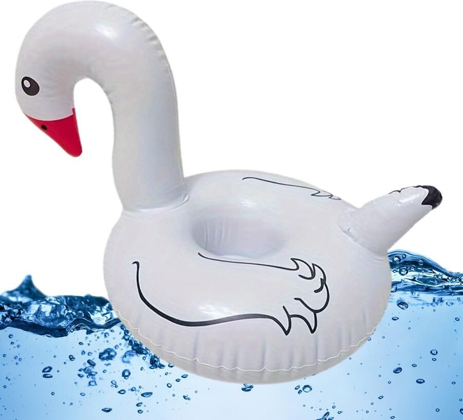 Nivard Jacuzzi Drankhouder Drijvend Dienblad Bekerhouder Zwembad Opblaasbaar Drijvende Bar Drijvende Drankhouder Zwaan 3 Stuks
