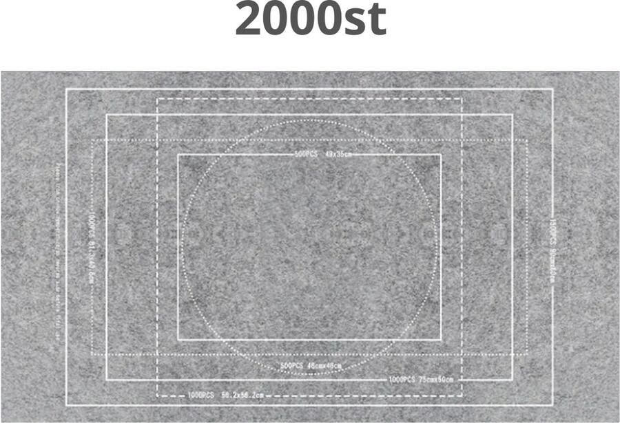 Nivard Puzzelmat Portapuzzle Puzzelmap 500 Stukjes 1000 Stukjes 1500 Stukjes 2000 Stukjes Puzzelkoffer Puzzelbord Opbergsysteem Grijs