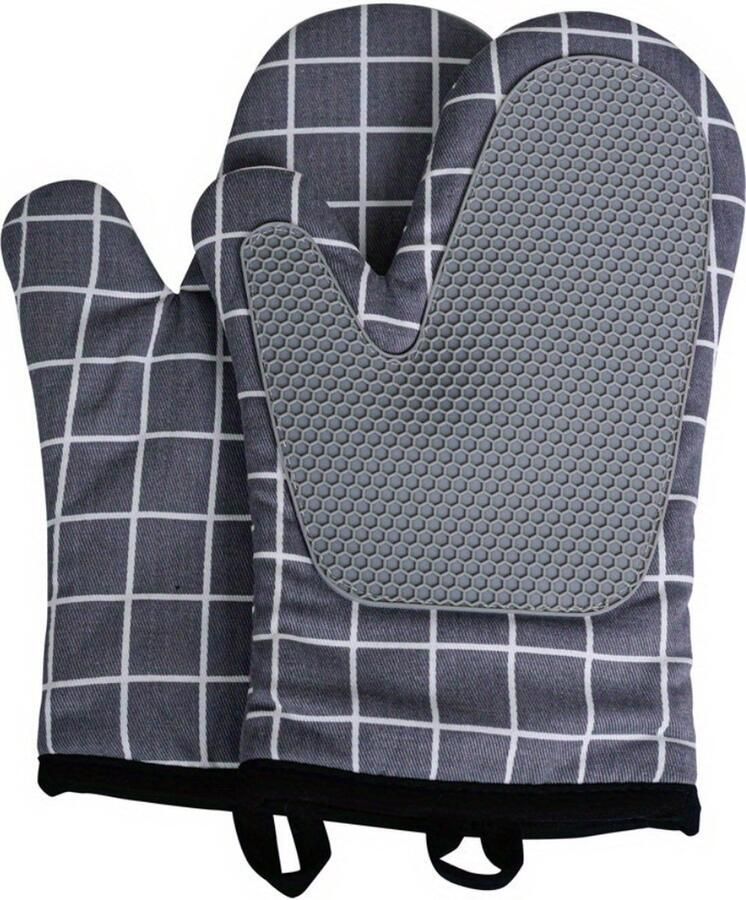 Nivard Siliconen Ovenhandschoenen Ovenwanten Barbecue Handschoenen Hittebestendig Grijs