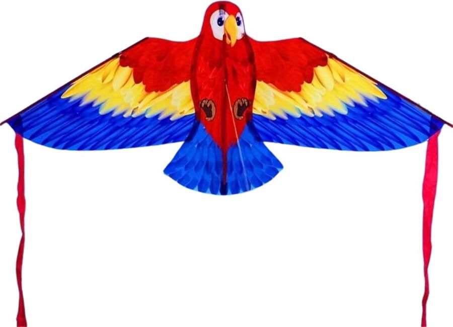 Nivard Vlieger Voor Strand Kite Vliegers Kindervlieger Papegaai Rood