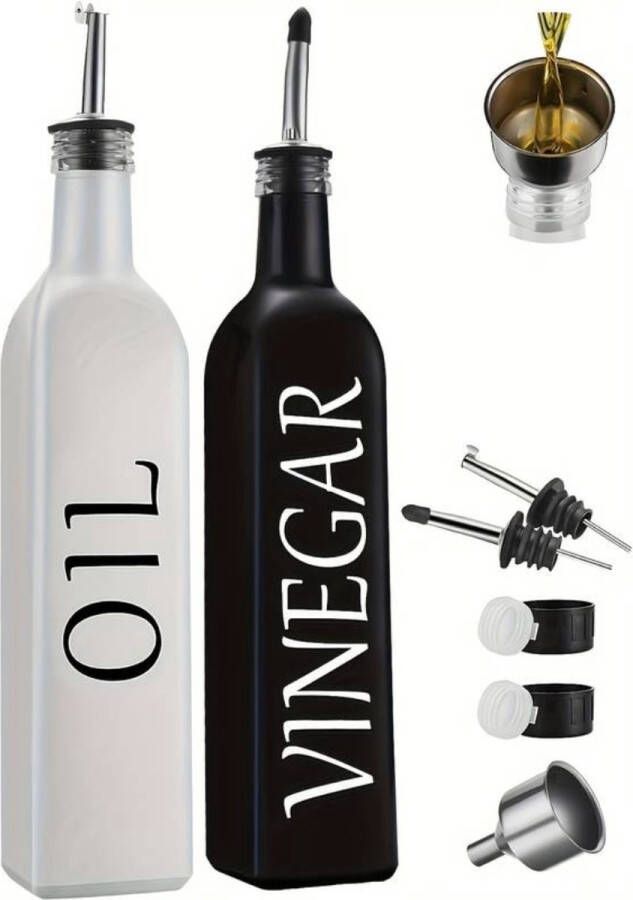 Nivard Oliefles Met Schenktuit Olijfolie Navulbaar Oliefles Met Pipet Olijfolie Fles Olie Dispenser Oil Dispenser Oil Bottle 2 Stuks