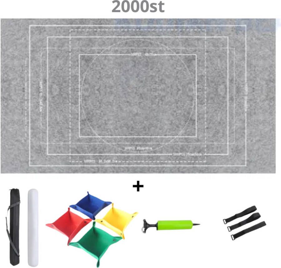 Nivard Puzzelmat Portapuzzle Puzzelmap 500 Stukjes 1000 Stukjes 1500 Stukjes 2000 Stukjes Puzzelkoffer Puzzelbord Opbergsysteem Zwart Inclusief Accessoires