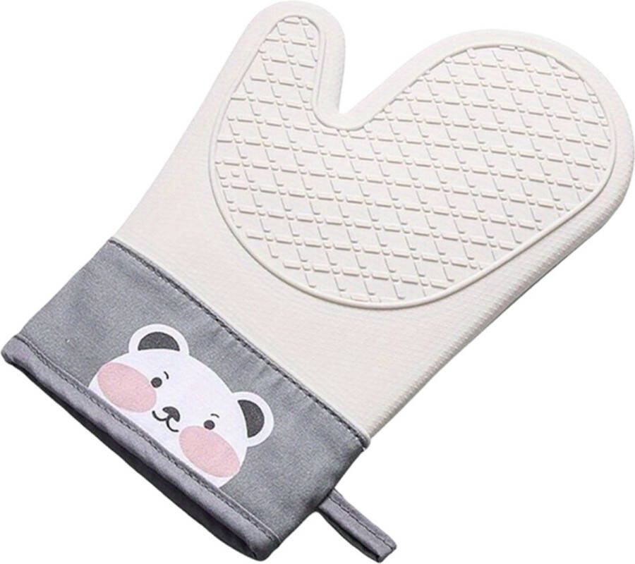 Nivard Siliconen Ovenhandschoenen Ovenwanten Barbecue Handschoenen Hittebestendig Beige