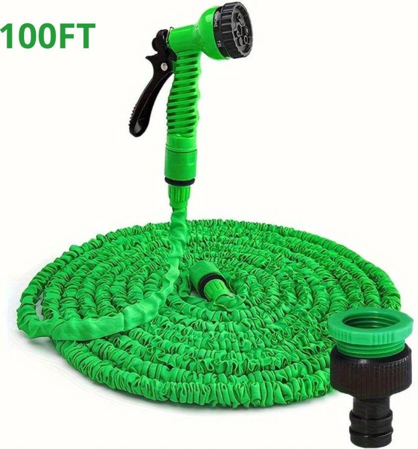 Nivard Tuinslang Flexibel Tuinslangen Haspel Spuitpistool 30 Meter Groen