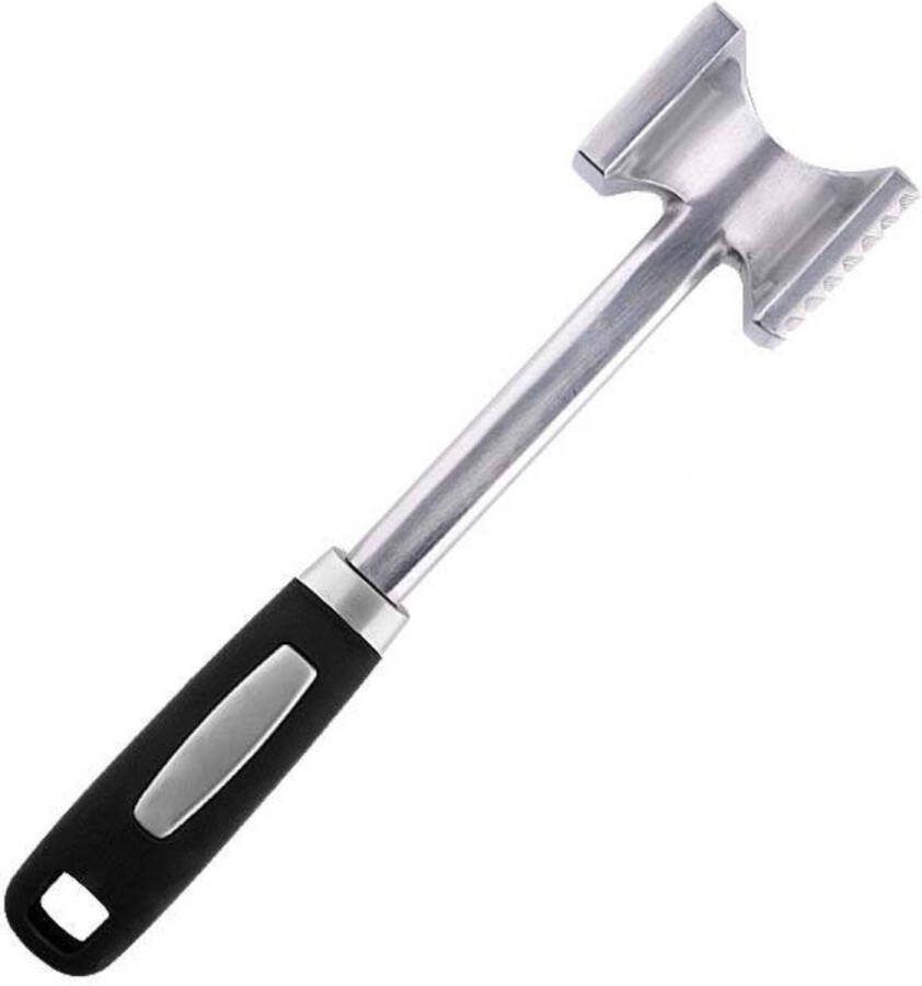 Nivard Vleeshamer Vleesvermalser Vleespletter Vleesklopper Kip Rund Varken Bbq Accesoires Meat Hammer Pounder Zilver