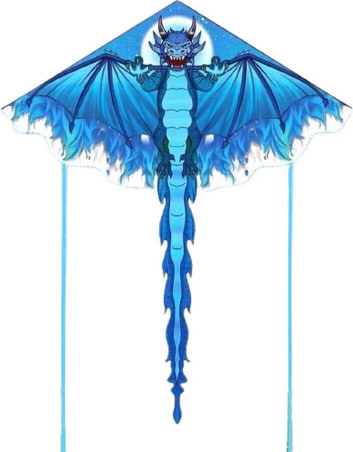 Nivard Vlieger Voor Strand Kite Vliegers Kindervlieger Draak Blauw