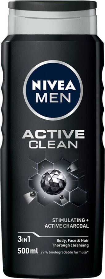 NIVEA 12x Men Douchegel Active Clean 500 ml
